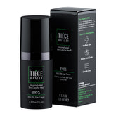 Crème contour des yeux Tiege Hanley, flacon-pompe pour une application précise et rapide, regard frais.