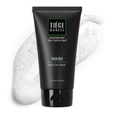 Tiege Hanley Daily Face Wash: botella clara para limpieza suave y piel equilibrada.