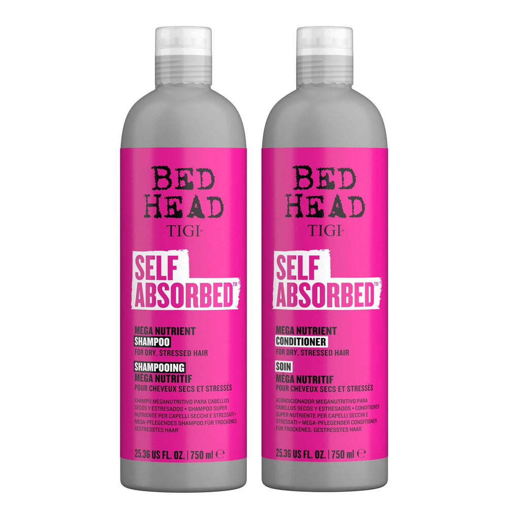 Botella Self Absorbed de TIGI champú para cabello seco y sediento de hidratación.