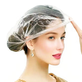 Tihzheoy capucha desechable para ducha transparente de 18.1 pulgadas protege el cabello