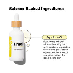 Timeless Skin Care Squalane Oil, textura sedosa, absorción rápida para piel sensible.