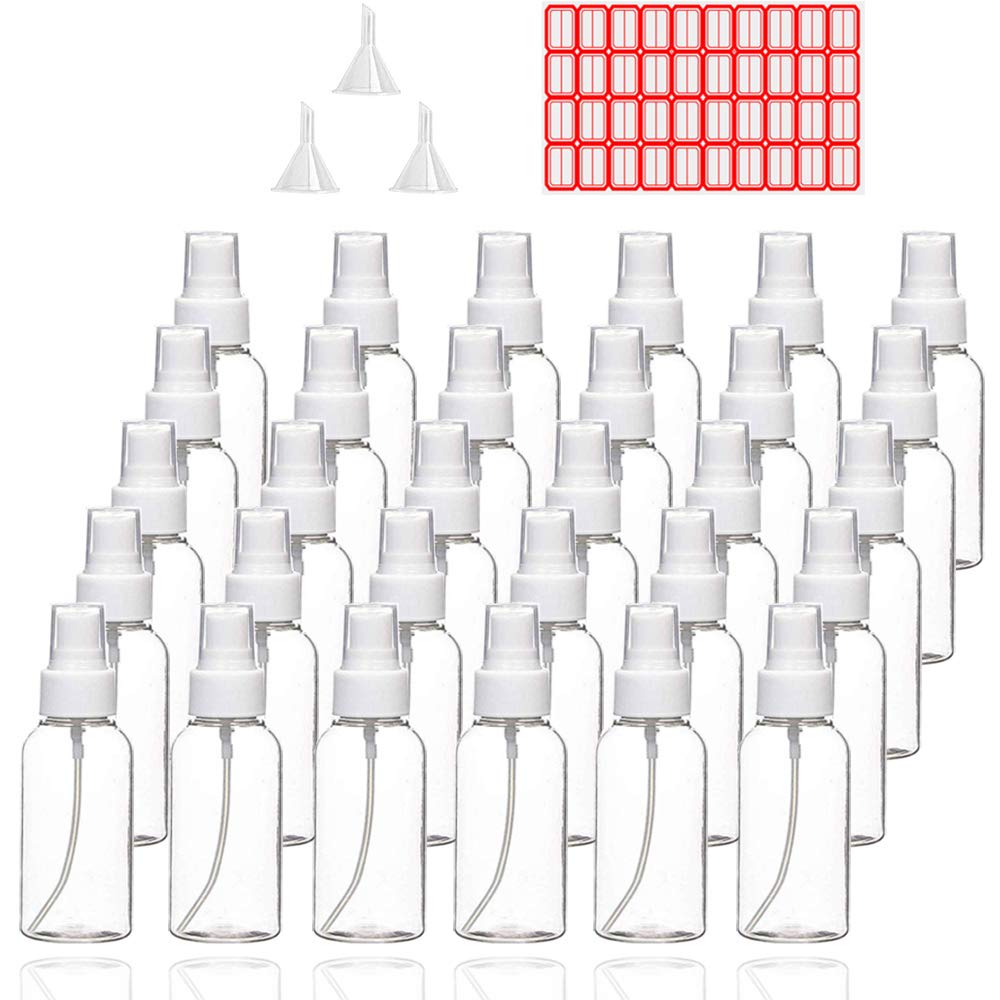 Botellas atomizadoras TINFO de 30 ml transparentes para viaje ligero