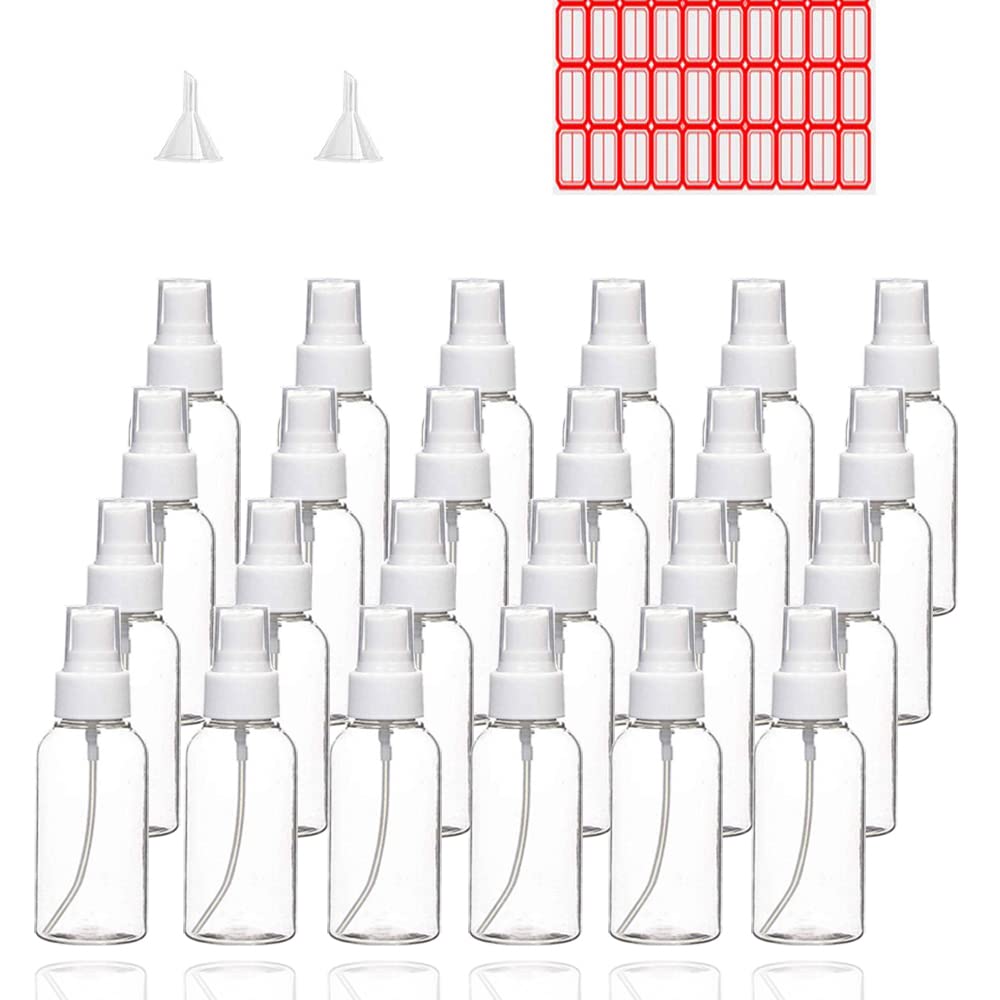 Botellas pulverizadoras TINFO de 50 ml, transparentes y fáciles de rellenar para viajes