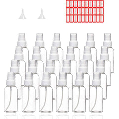 Botellas pulverizadoras TINFO de 50 ml, transparentes y fáciles de rellenar para viajes