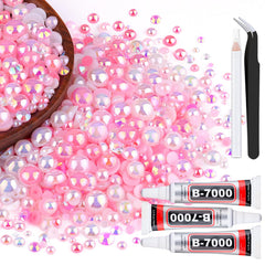 TINKRSTUFF 80g mezcla de perlas y cristales para uñas y manualidades