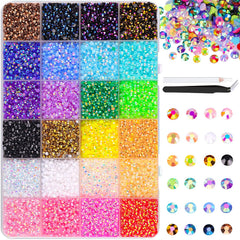 Caja de 24 rejillas de gemas TINKRSTUFF para manualidades, lista para empezar.