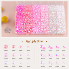 Cristales rosa AB de TINKRSTUFF en 3mm para decoración.