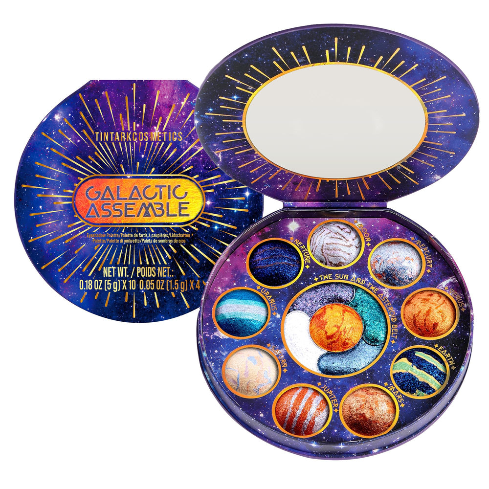 Tintark Galactic Assemble: paleta de ojos sistema solar, acabado intenso y duradero para estilos creativos.