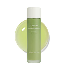 TIRTIR Matcha PDRN tónico botella primer plano para piel calmada e hidratada