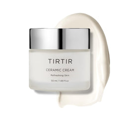 TIRTIR Crema Ceramida Natural en pote: hidratación profunda para piel seca.