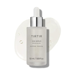 Sérum TIRTIR SOS dans sa bouteille, hydratation en profondeur pour une peau éclatante.