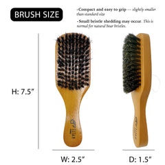 Titan Club Wave Brush con mango de madera duradera para agarre cómodo