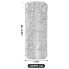 Tiwnefua adornos de uñas cristal 3d para decoraciones brillantes