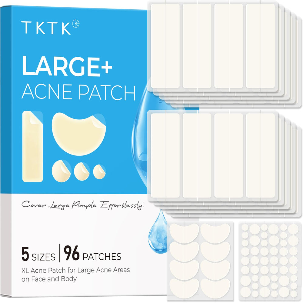 TKTK Pimple Patches XL 60x20 on the face absorb fluids for larger breakouts