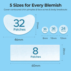 TKTK round acne stickers 8mm-12mm for precise spot treatment.