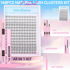 TNFVLONEINS clusters pestanas naturales 9-12 mm para realzar la mirada