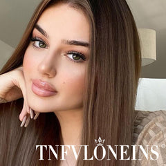 TNFVLONEINS conjunto de pestañas curva C para ojos definidos.