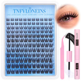 TNFVLONEINS conjunto racimos pestañas naturales 8-16 mm para una apariencia suave