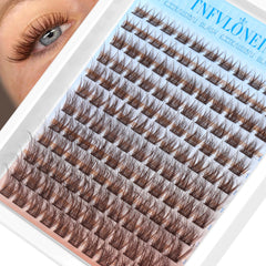 TNFVLONEINS: conjunto de pestañas marrón natural para un look suave.