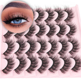 Pestañas postizas TNFVLONEINS, ojo de gato natural 16 mm para uso diario.