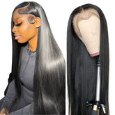 tobasew peluca frontal de encaje recto, pelo humano, 20 pulgadas, lista para usar