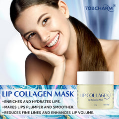 Tobcharm mascarilla labial colágeno nocturna ayuda a suavizar labios