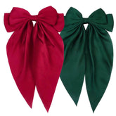 Lazo navideño rojo de TOBEFFECT para cabello, añade festiva elegancia