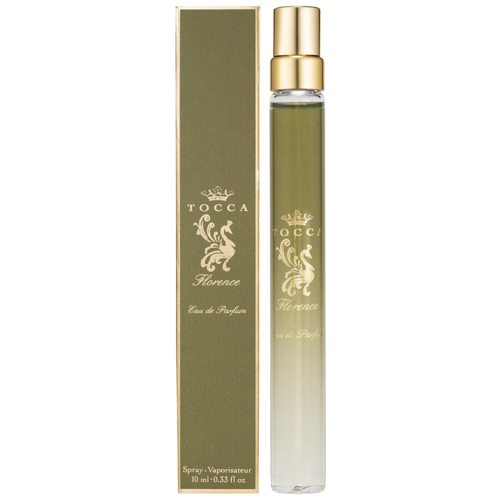 Tocca Florence travel spray bottle ideal for on-the-go fragrance.