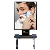 Miroir ToiletTree douche avec grande surface réfléchissante pour un rasage clair.