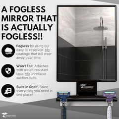 Miroir ToiletTree douche avec réservoir d eau amovible pour limiter la buée.