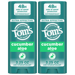 Tom’s of Maine desodorante pepino aloe, botella 3,25 oz, protección diaria sin fragancias artificiales