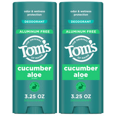 Tom’s of Maine Cucumber Aloe desodorante natural con envase reciclado para uso sostenible