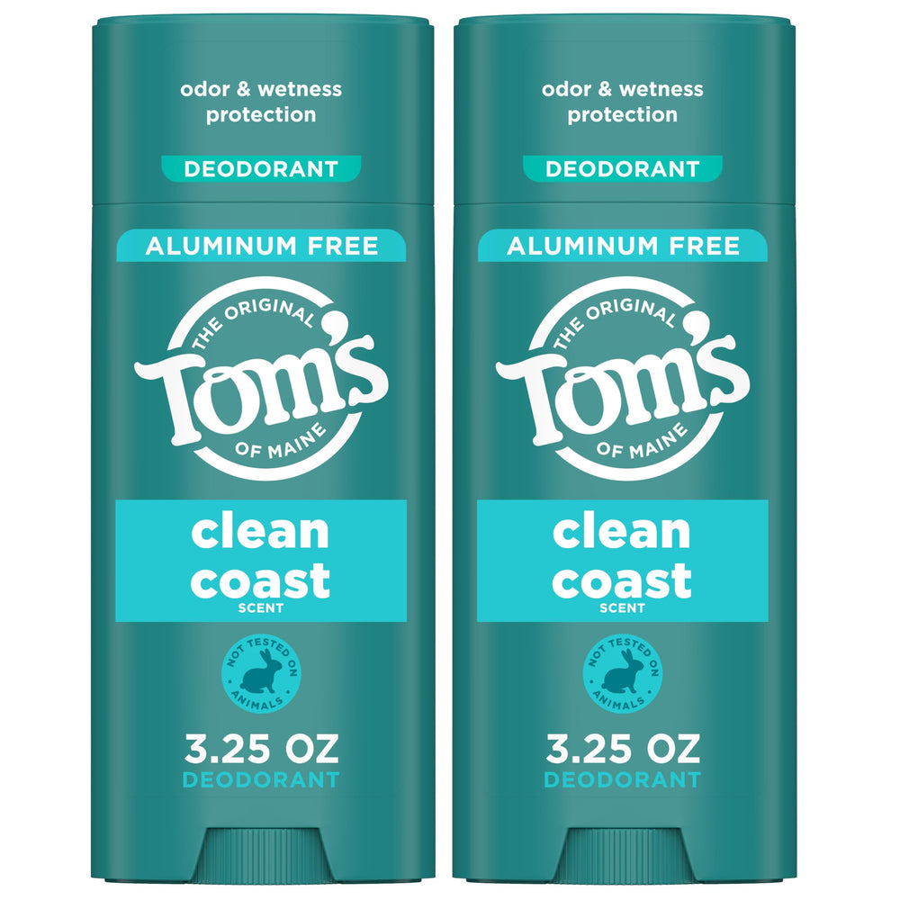 Tom’s of Maine Costa Limpia desodorante, 2 unidades, natural sin aluminio