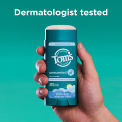 Tom’s of Maine Desodorante Natural sin fragancia, deslizamiento suave y aplicación clara.