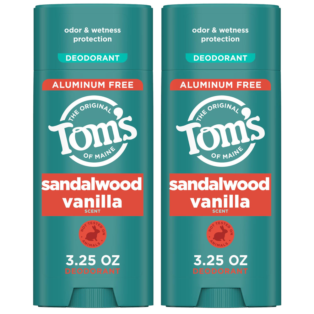 Tom's of Maine Sandalwood Vanilla: packshot del desodorante, protección duradera.