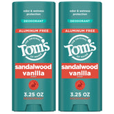 Tom's of Maine Sandalwood Vanilla: packshot del desodorante, protección duradera.