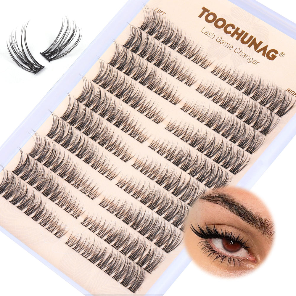 TOOCHUNAG conjunto de pestanas 3D con acabado fino curva C para un aspecto natural.