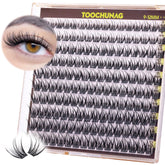 TOOCHUNAG Fairy Lash Clusters 9-12 mm densidad natural para acabado suave