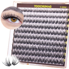 TOOCHUNAG Fairy Lash Clusters 9-12 mm densidad natural para acabado suave