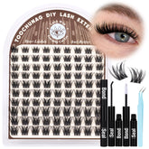 TOOCHUNAG kit extensiones pestañas banda fina para un look natural