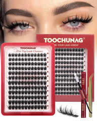 TOOCHUNAG kit-grupos-pestañas 12-18mm, agrupaciones suaves para un look natural.