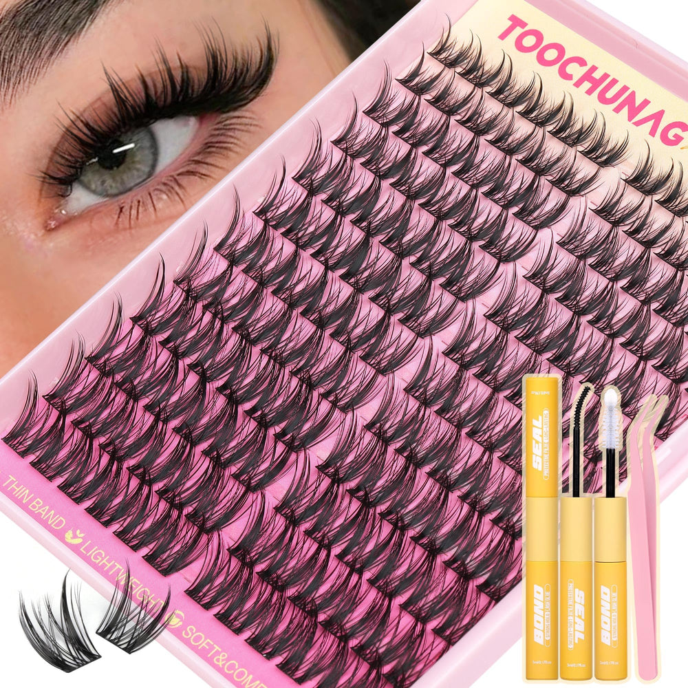 TOOCHUNAG kit de pestañas manga 8–14 mm para volúmenes personalizables.