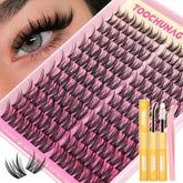TOOCHUNAG kit de pestañas manga 8–14 mm para volúmenes personalizables.