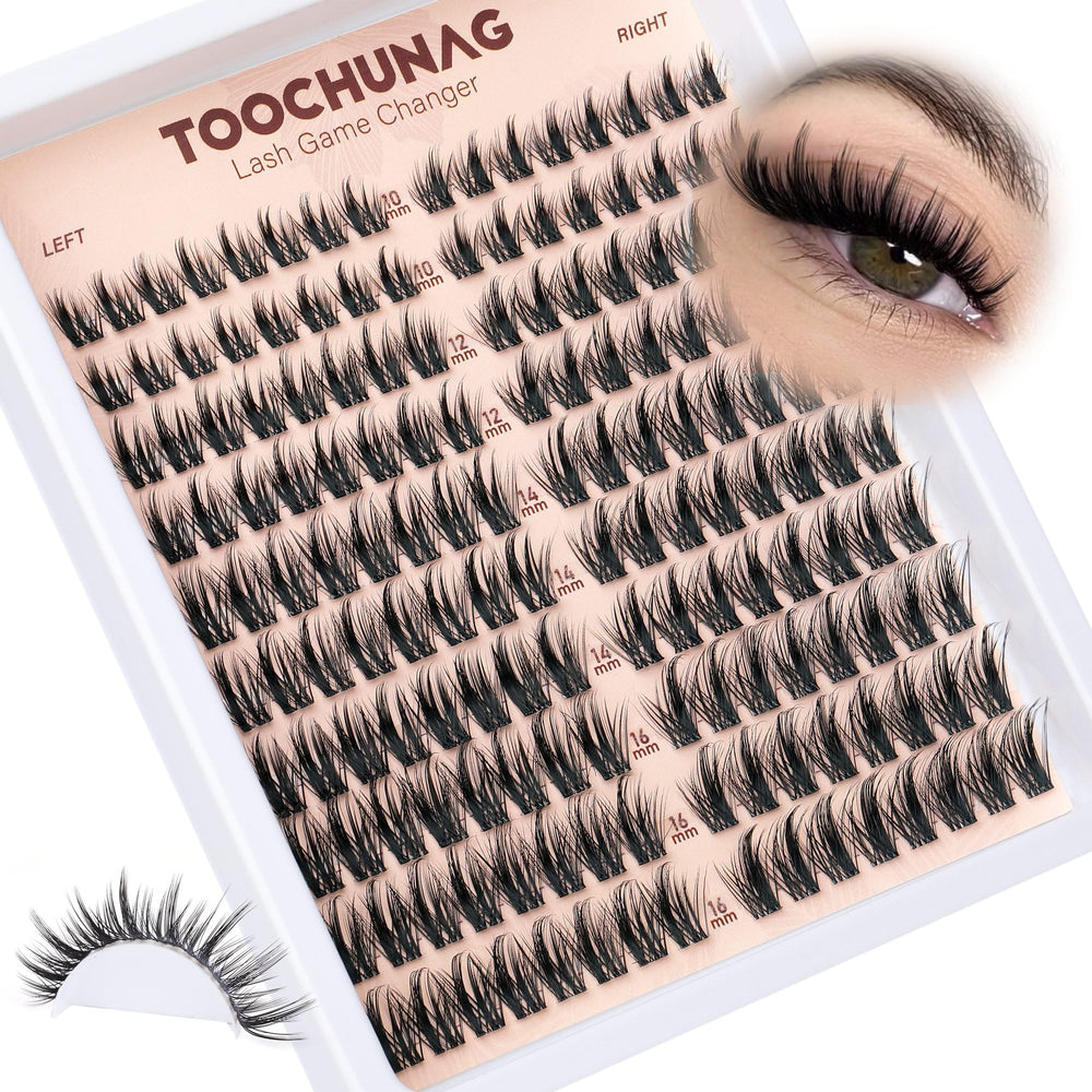 TOOCHUNAG manga-lash-clusters con efecto cat-eye para ojos definidos