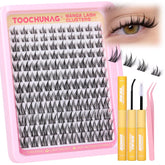 TOOCHUNAG Manga Lash Clusters Kit con clústeres 8-14 mm para volumen personalizado