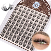 Pestañas naturales en racimos TOOCHUNAG con curvatura D para realzar la mirada.
