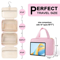 TOPEAST bolsa tocador con compartimentos, mantiene artículos de higiene ordenados durante el viaje.