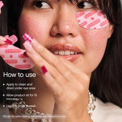 Topicals Faded under eye mask refrigerated use for extra cooling.