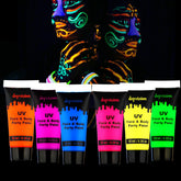 Depvision pintura UV neon para piel, brillo fluorescente y aplicación fácil