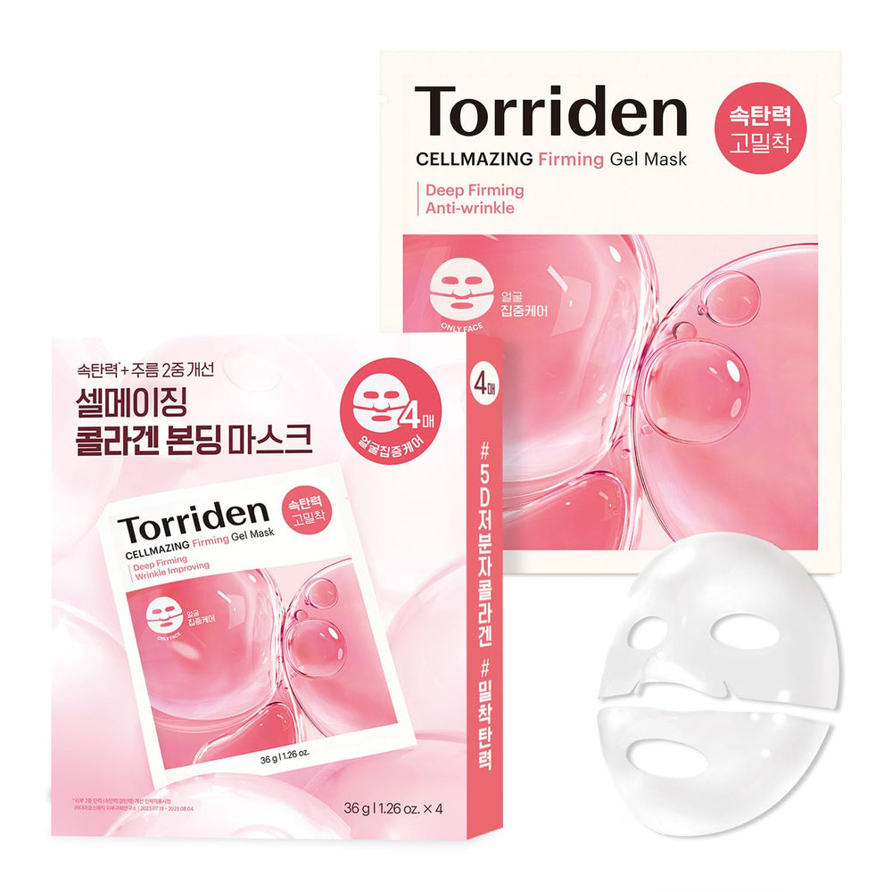 Torriden Cellmazing embossed face mask for deep hydration and even coverage.